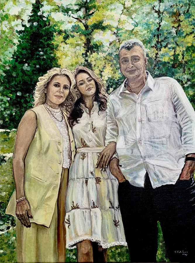 Зображення "Портрет Сім‘ї Білінських" від Sofiya Vatulyak, розмір: 50х70, матеріали: Акрил/полотно, медіум: Живопис, місто: Львів,Україна
